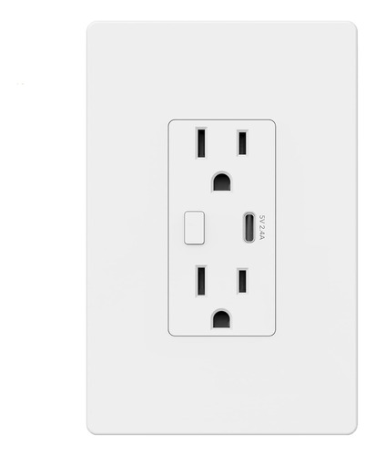 Toma Corriente De Pared Wifi 2tomas + 1 Usb Alexa Compatible