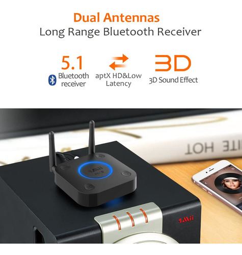Receptor Bluetooth De Largo Alcance Hifi Aptx Hd 5.1