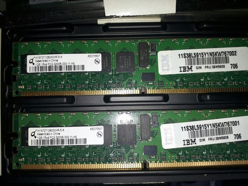 Memórias 1g Ddr2 Servidor Kit C 4 Pçs (Usado)