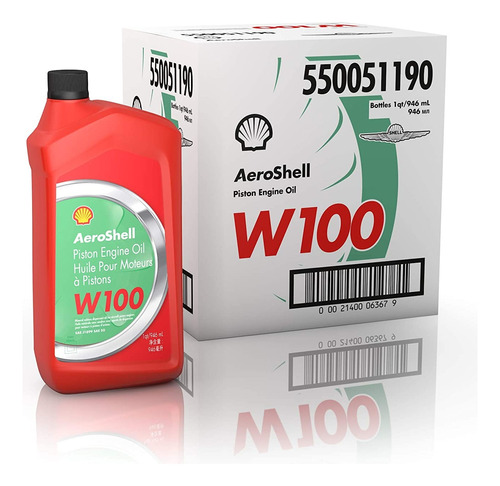 Lubricante Aeroshell W100 Para Aviones Piston