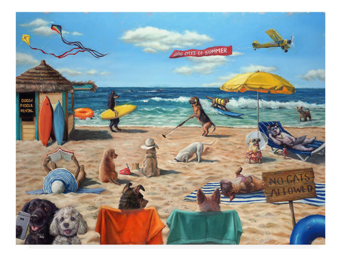 Trademark Fine Art Ic01535-c2432gg Playa Para Perros De Luci