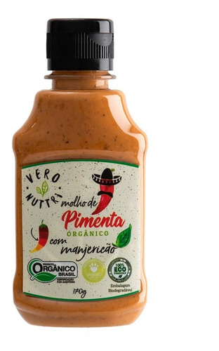 Imagem 1 de 3 de Molho De Pimenta Vero Nuttri Com Manjericão Orgânico 170g