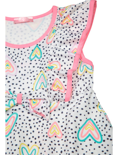 Vestido Poá Corações Ma0216 + Vestido Da Boneca Marthiê