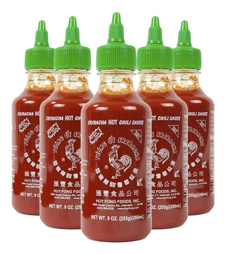 Combo X5u Salsa Sriracha 266 Ml Picante Dulce!!