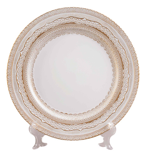 Plato Melamina Modelo Perceo By Vizcaína - Pack 25 Color Blanco Plato Perceo