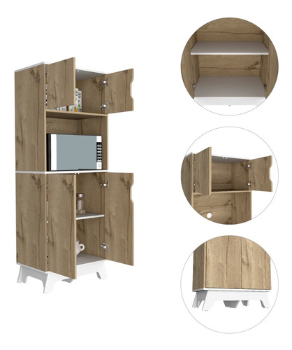 Mueble De Microondas Alto