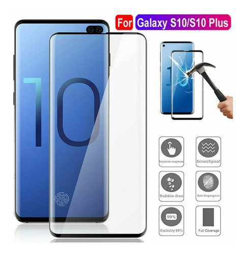 Vidrio Curvo Samsung S10 Plus S10 3d Lito® Case Friendly
