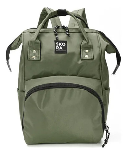 Mochila Maternal Skora Mommy Boca De Pez Con Cambiador Verde