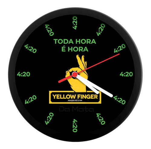 Relógio Yellow Finger Toda Hora É Hora Tabacaria 