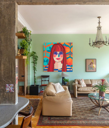 Quadro Rita Lee Jones , 60x60, Acrílico Em Tela