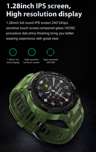 Reloj Inteligente K22 De 1,28 Pulgadas, Frecuencia Cardíaca
