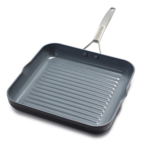 Imagen 2 de 5 de Plancha Bifera Grill Ceramica Greenpan Paris Pro 28 Cm