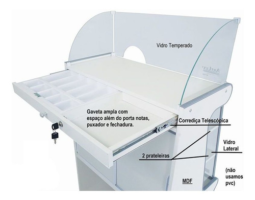 Balcão Caixa/atendimento Expositor/vitrine