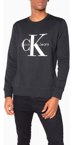 Sudadera Azul  Cuello Redondo De Hombre Calvin Klein