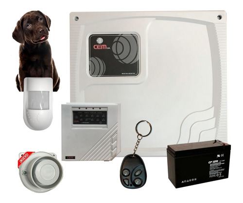 Kit Alarma Hogar 6 Zonas+control+sensor Pet+sirena+batería