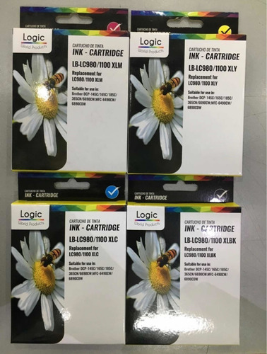 Pack Cartuchos Lc-61  Compatible Brother Lc980/1100/145c/165