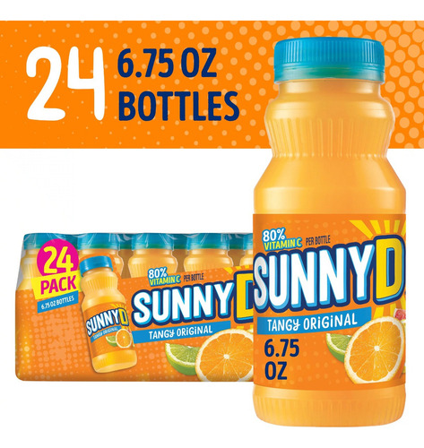 Jugo Sunny D Tangy Original 24 Jugos De 200ml Importado