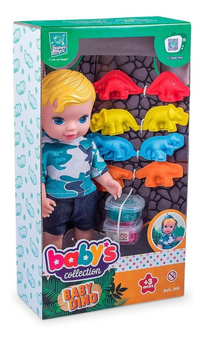 Boneco Babys Collection Dino Baby - Super Toys 369