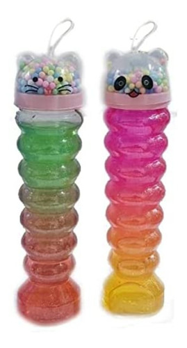 Slime Brilloso Multicolor Masa Gomosa Pack X6