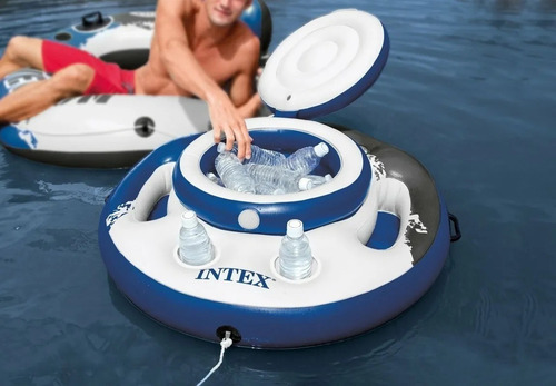 Imagem 2 de 4 de Refrigerador Bar Para Piscina Inflável 24 Latas Intex 56822