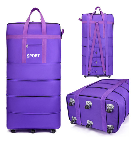 Bolsa De Viaje Plegable De Gran Capacidad Con Ruedas Para El