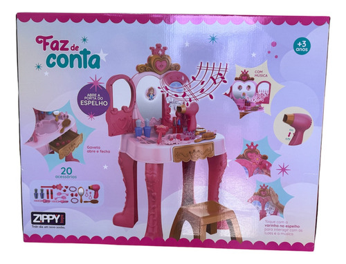 Penteadeira Eletrônica Magica Princesa Luz Musica Zippy Toys