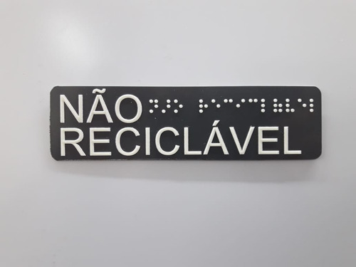 Placa Informativa Lixo Reciclável Braille E Relevo 