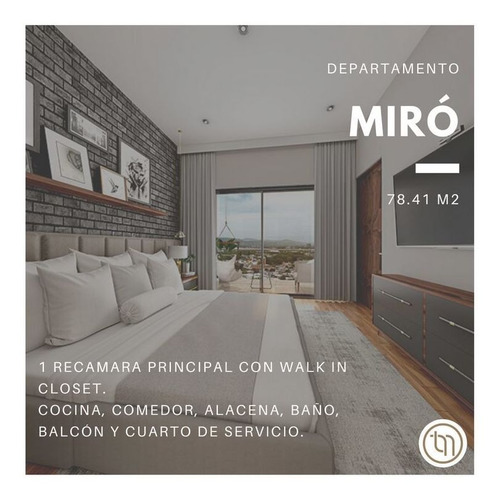Imagen 2 de 12 de Departamento En Venta Torre Mirai Miro 78 M2
