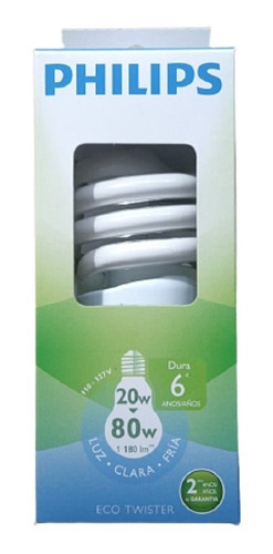 Lampada Eletrônica Mini Esp. 20w 6000h Branca 127v Philips