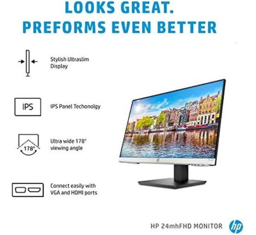 Monitor Hp 24mh Fhd Tela Ips De 23,8 Polegadas Alto-falante