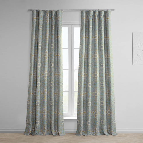 Hpd Half Price Drapes Cortinas Texturizadas De Lino Estampad