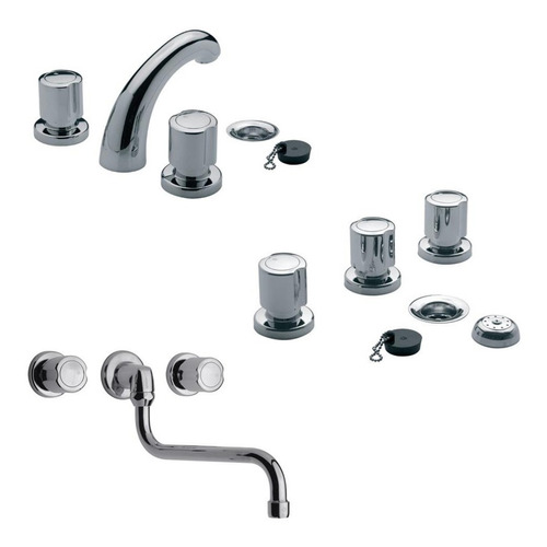 Combo Griferia Fv Allegro Lavatorio Bidet + 403/15 Cs1574