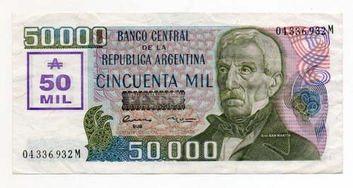 Argentina Billete 50000 Australes Transitorio Bottero 2884