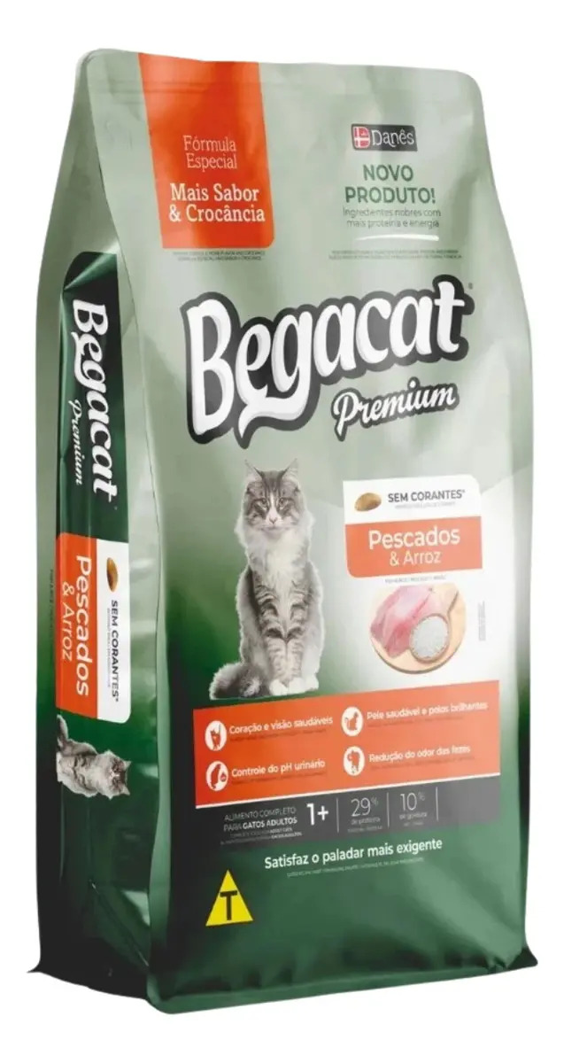 Ração Begacat Premium Gatos Adultos Pescados E Arroz 7kg