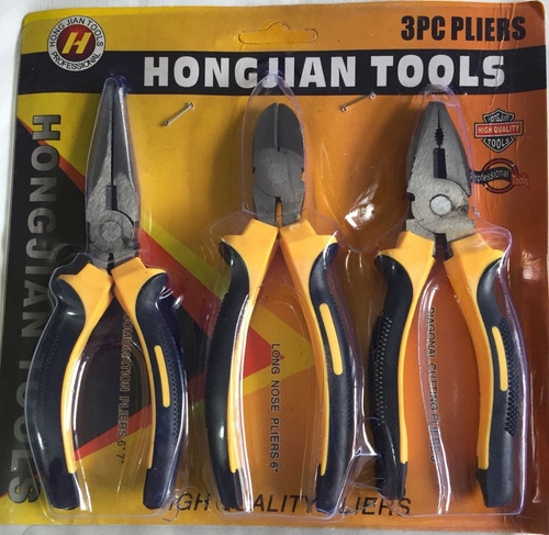 Imagem 1 de 8 de Alicates Kit 03 Peças Isolados Alta Resistêcia