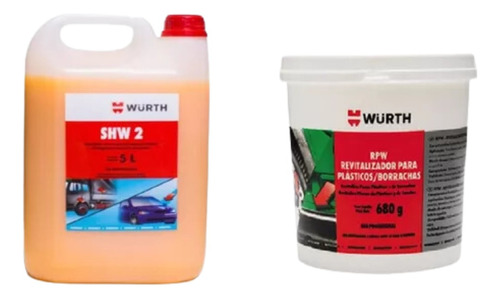 Kit Wurth 1 Shampoo Com Cera + 1 Revitalizador De Plásticos
