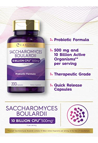 Suplemento Probiótico Carlyle Saccharomyces Boulardii 200 Ca