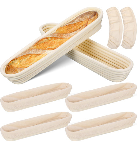 Vesici 6 Juegos De Cestas De Pan De Baguette Con Forro De Te