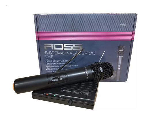 Sistema Microfono Inalambrico Ross Fv-302 Vhf Simple Mano