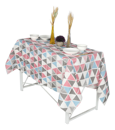 I Mantel De Comedor Tela Geométrica Funda De Tela De Lino Y
