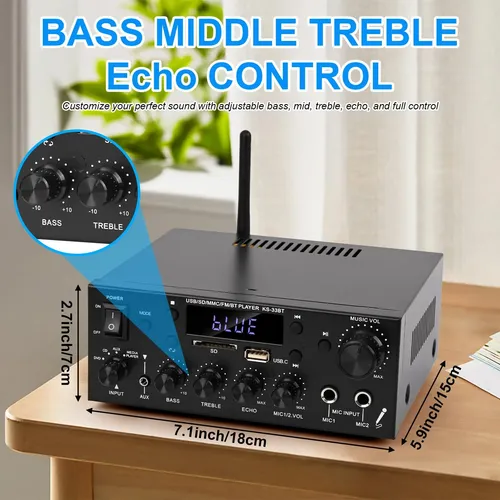 Romicta Ks-33bt 2-channel 500w Bluetooth Amplifier | MercadoLivre