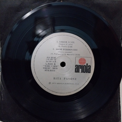 Rita Pavone Marcharme De Aqui Vinilo 9 Simple Vinilo (Usado)