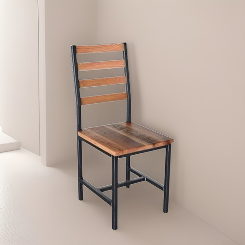 Sillas 4un Hierro Madera Fuerte Calidad Comedor Herrería Ar