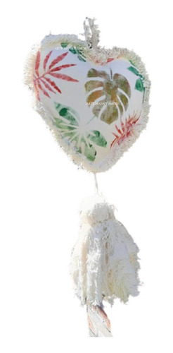 Imagen 2 de 4 de Corazon De Tela Colgante Decoracion Corazones Con Frases