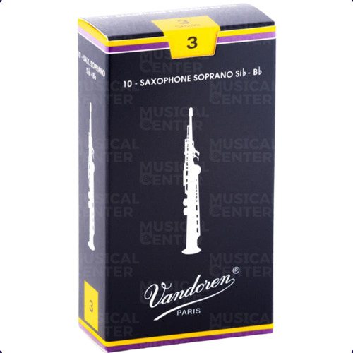 10 Palhetas P/sax Soprano Tradicional N.3 Sr203 Vandoren