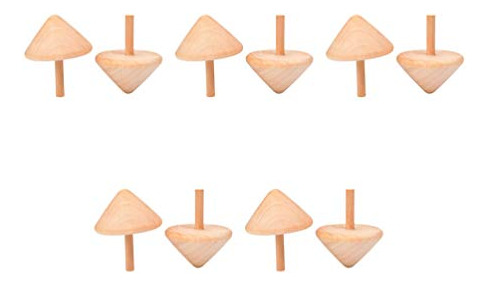 Exceart Dreidels De Madera 10 Piezas Clavos De Madera Bambú