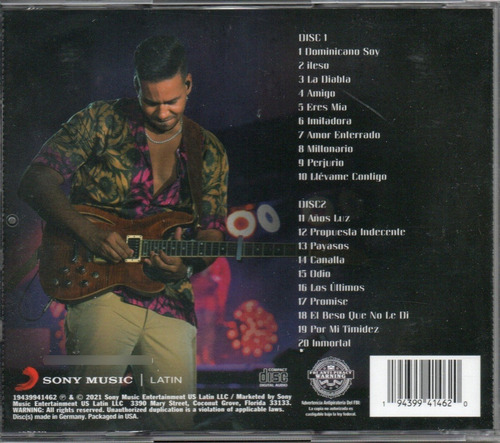 Romeo Santos Utopía Live 2cd Nuevo Bad Bunny Shakira Rosalia