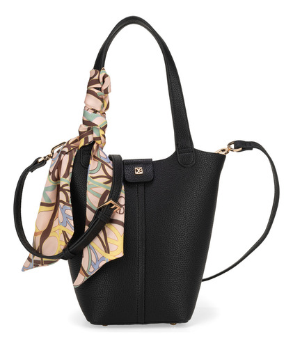 Bolsa Tote Cloe Ixinali Mediano Color Negro