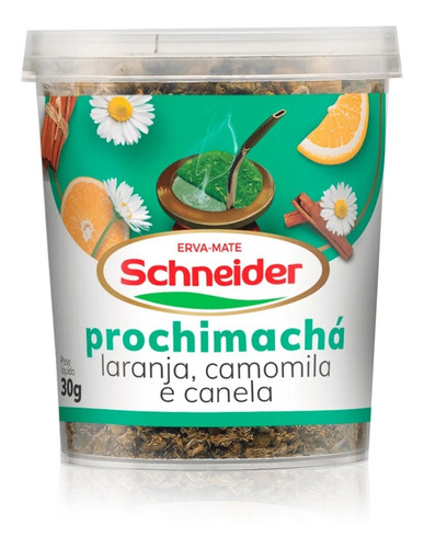 Infusão Chá Schneider Prochimachá Laranja Canela Erva Mate