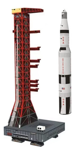 Onejia Paper Saturn V Rocket And Launch Pad Modelo 1:300